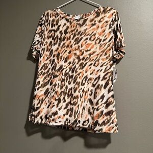 Leopard Print Women's Top Size XL